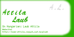 attila laub business card